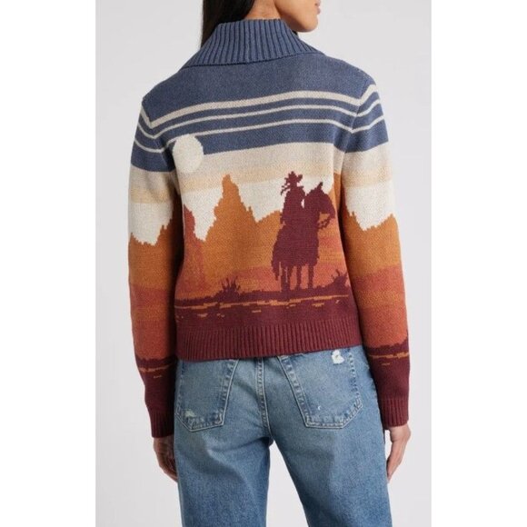Pendleton Sweaters - NEW Women's Pendleton Western Scenic Jacquard Cotton Cardigan Size S